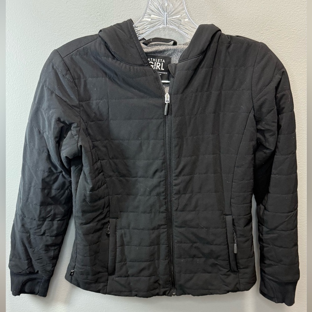 Athleta Girl Black/Gray‎ Lined Jacket Size Medium 8/10